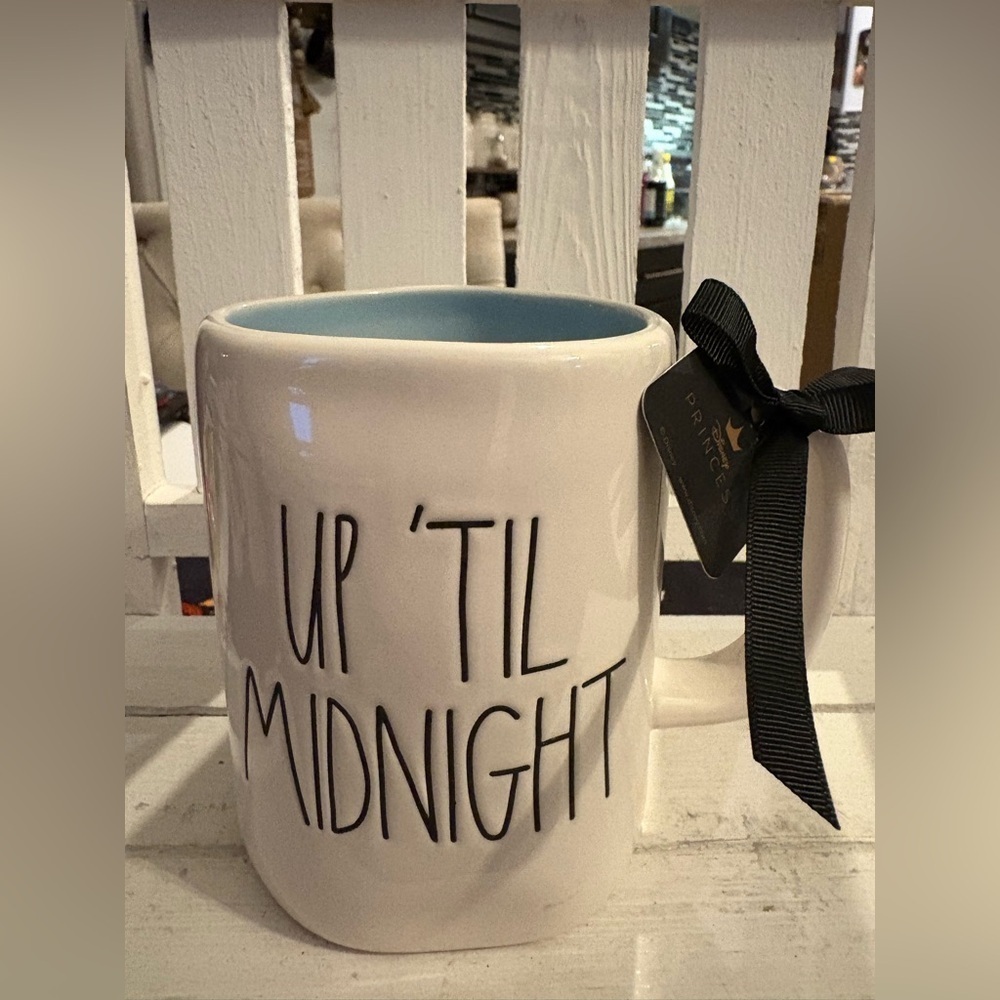 Rae Dunn “Up til Midnight” Mug with Blue Interior